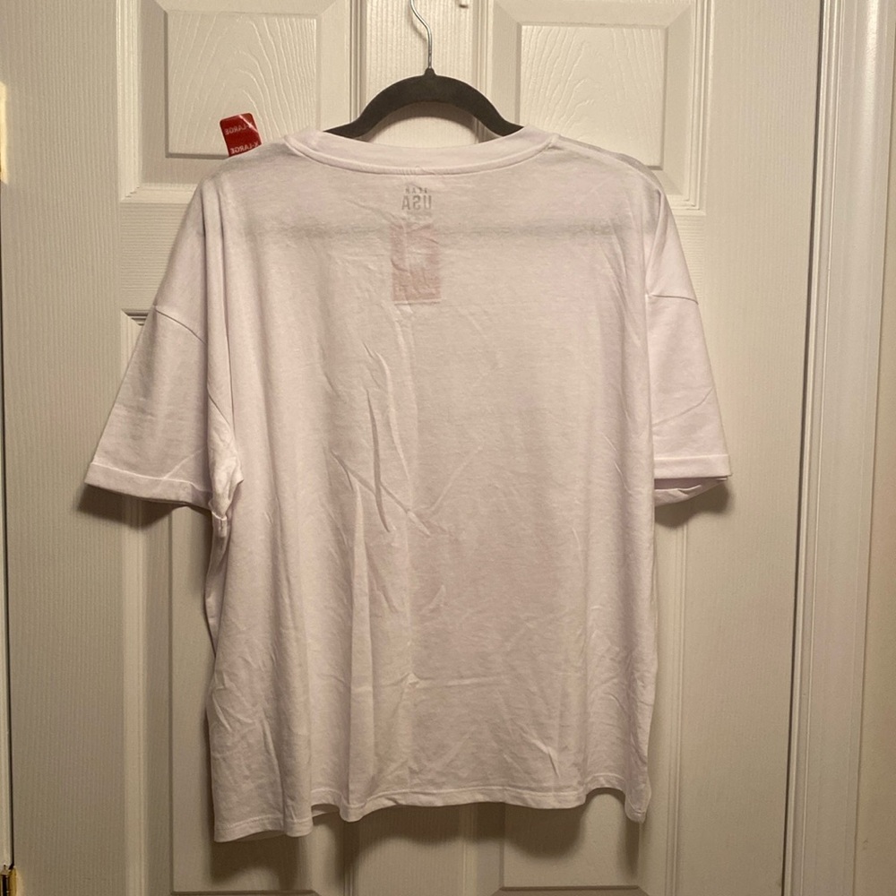 Team USA White T-Shirt with Red and Blue Print… - Picture 2 of 7
